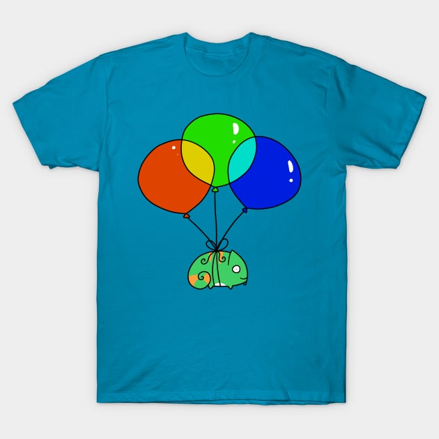 Balloon Chameleon T-Shirt by saradaboru